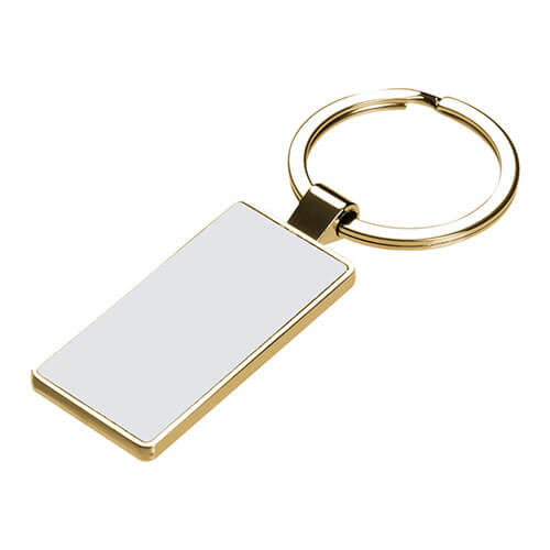Oboustranný přívěsek na klíče 2,2 x 5,1 cm pro sublimaci - zlatý