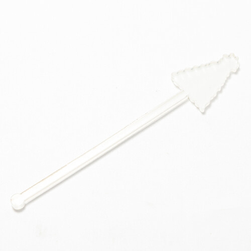 Akrylové míchátko na nápoje 15 cm pro sublimaci - vánoční stromeček