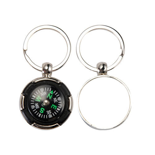 Kovový přívěsek na klíče - kompas Sublimační termotransfer