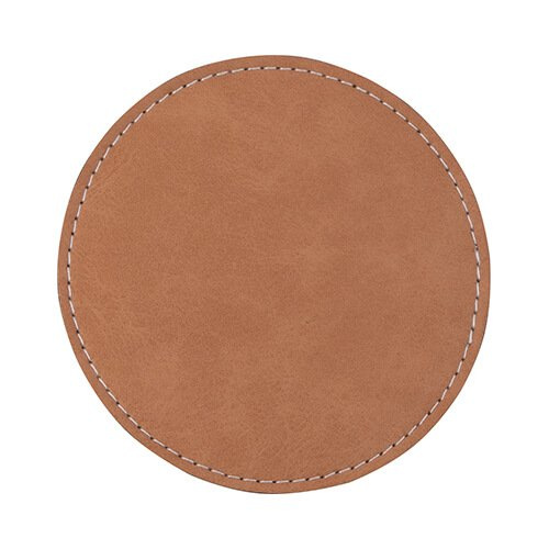 Kožená kulatá podložka pod hrnek pro sublimaci - hnědá