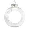 Baňka na vánoční stromeček Ø 8 cm pro sublimaci – transparentní, Noel