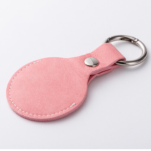 Kožená klíčenka / pouzdro AirTag pro sublimaci - růžová