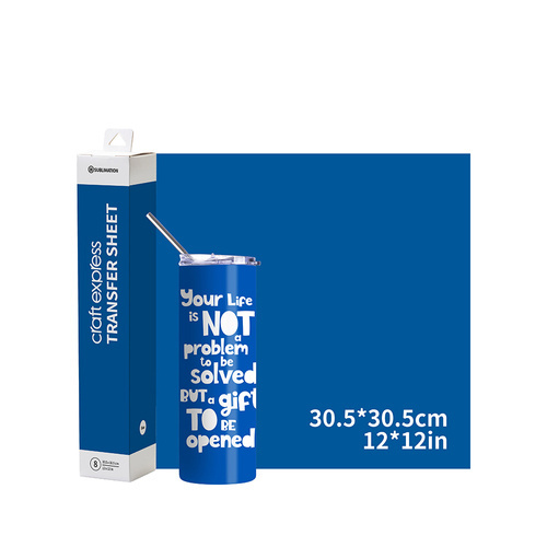 Craft Express přenosová fólie modrá 30,5 x 30,5 cm - 8 ks.