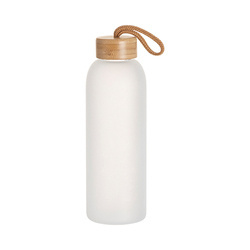 Matná skleněná láhev 750 ml s bambusovým uzávěrem pro sublimaci