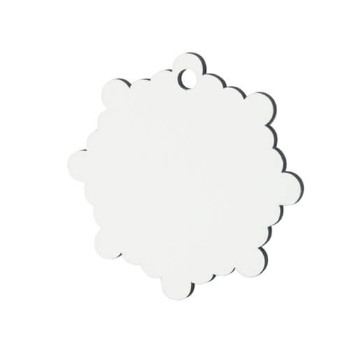 Vánoční stromek dekorace přívěšek sněhová vločka MDF sublimační tepelný přenos