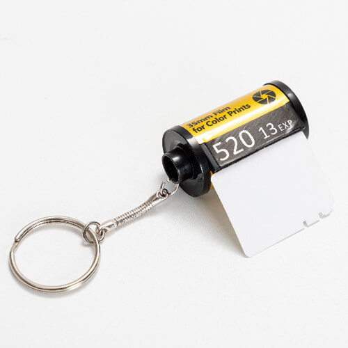 Kazeta na klíče s fotografickým filmem pro sublimaci - stříbrná