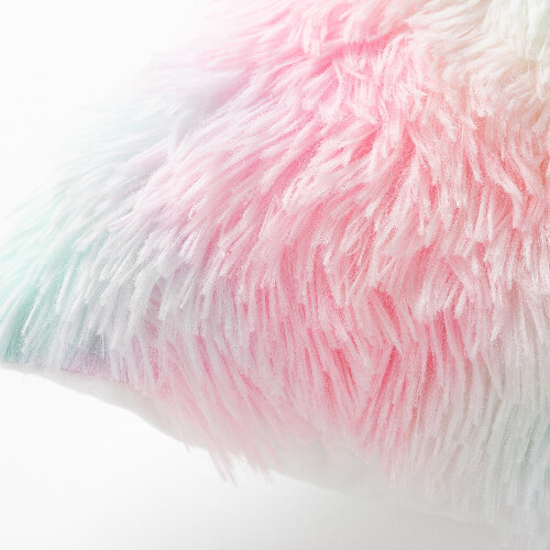 Barevný povlak na polštář 40 x 40 cm z dlouhosrstého rouna a mikrovlákna pro sublimaci