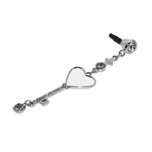 Krytka zásuvky pro sluchátka - srdce - Sublimační termotransfer