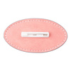 Kožený oválný odznak 8,2 x 4,4 cm pro sublimaci - růžový