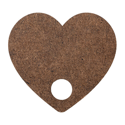 Vláknitá jmenovka na hrnek 480 / 600 / 540 / 750 ml pro sublimaci - srdce