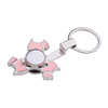 Kovová klíčenka - spinner pro sublimaci - Pes - růžová