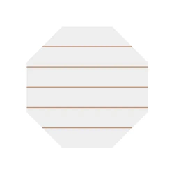 Šestihranný MDF fotorámeček, pruhovaný, 25,4 x 25,4 cm