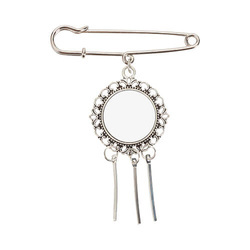 Kulatá brož - spínací špendlík se třemi pruhy pro sublimaci