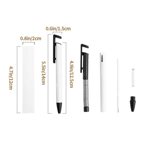 Pero s držákem na smartphone pro sublimaci - bílé tělo