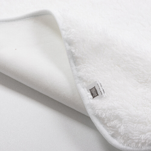 Deka z mikrovlákna a arktického rouna s kapucí 150 x 130 cm pro sublimaci - bílá