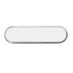 Kovový odznak se zaoblenými rohy 71 x 21 sublimační termotransferový