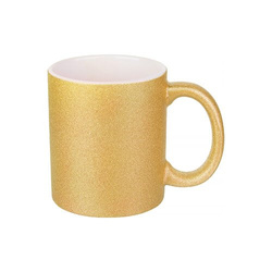 Hrnek 330 ml se třpytkami pro sublimaci - zlatý