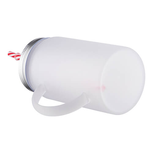 Hrnek Mason Jar 500 ml s brčkem pro sublimaci - matné sklo