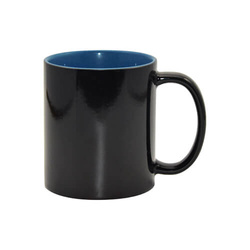 Hrnek 330 ml kouzelný černý s modrým vnitřkem (sublimace)