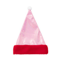 Čepice z brokátu svatého Patrika. Santa Claus pro sublimaci - růžový