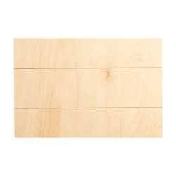 Obdélníkový fotorámeček z překližky, pruhovaný, 25 x 20 cm