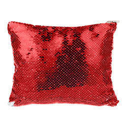 Kosmetická taška 20,5 x 16 cm s červenými a bílými flitry pro sublimaci