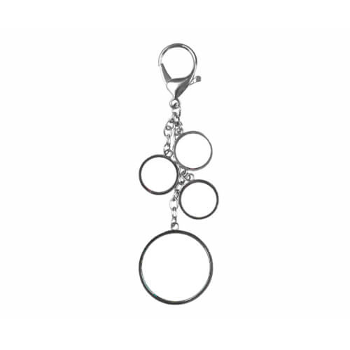 Kovový kroužek na klíče se čtyřmi koly pro sublimační termotransferový tisk