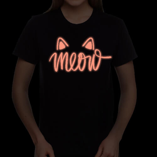 Luminiscenční flexi fólie - růžová, žlutě svítící