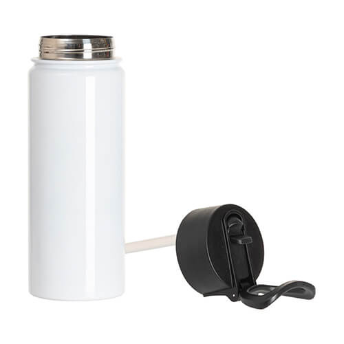 Bidon - nápojová láhev 800 ml se sklopným držadlem - bílá (pro sublimaci)