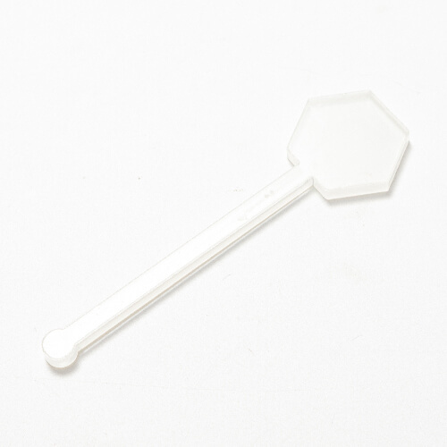 Akrylové míchadlo na nápoje 10 cm pro sublimaci - šestiúhelník