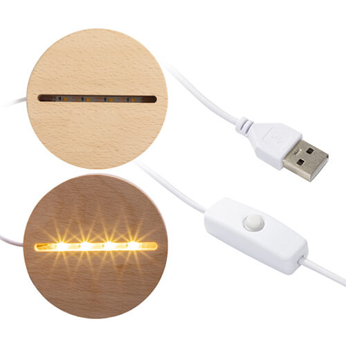 Podstavec LED lampy - kulatý Ø 10 cm - teplé světlo