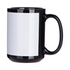 Černý 450ml hrnek s bílým rámečkem pro sublimaci