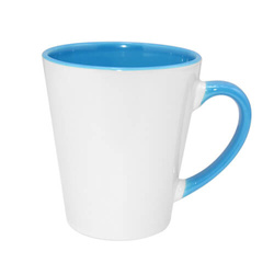 FUNNY Latte hrnek 300 ml - modrý (sublimace termotransfer)