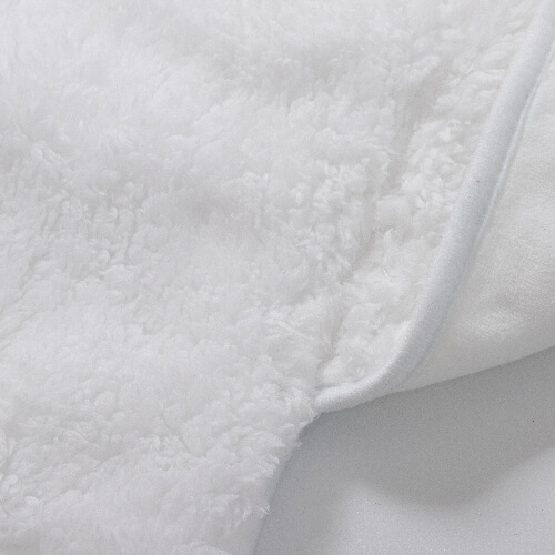 Deka z mikrovlákna a arktického rouna s kapucí pro sublimaci - bílá