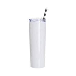 900 ml hrnek s nepropustným víčkem a brčkem pro sublimaci - bílý