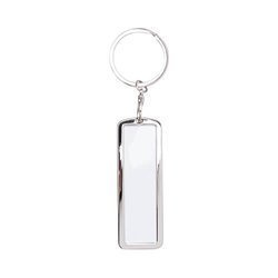 Přívěsek na klíče - oboustranný rámeček 2,2 x 5,4 cm - obdélník pro sublimaci
