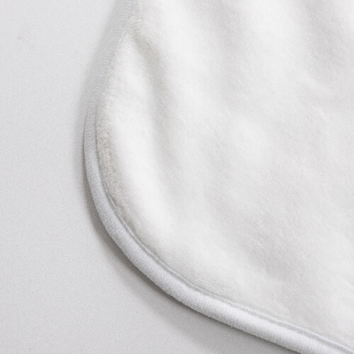 Deka z mikrovlákna a arktického rouna s kapucí 150 x 130 cm pro sublimaci - bílá