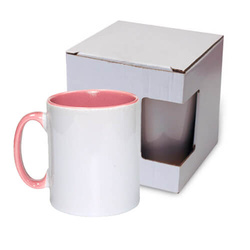 FUNNY hrnek 300 ml - růžový (A+) pro sublimaci + krabička