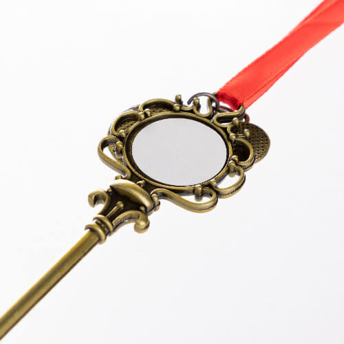 Kovová visačka na vánoční stromek pro sublimaci - zlatý klíč