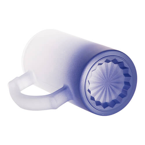 Skleněný matný pohár 470 ml pro sublimaci - tmavě modrý gradient