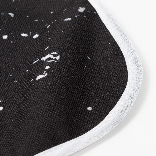 Lněná zástěra Bělená hvězdná černá pro sublimaci