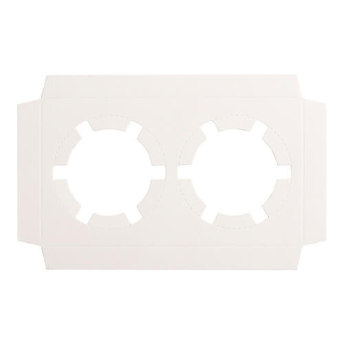 Dárková krabička s okénkem na 2 ozdoby pro sublimaci - 9 x 16 x 7,5 cm