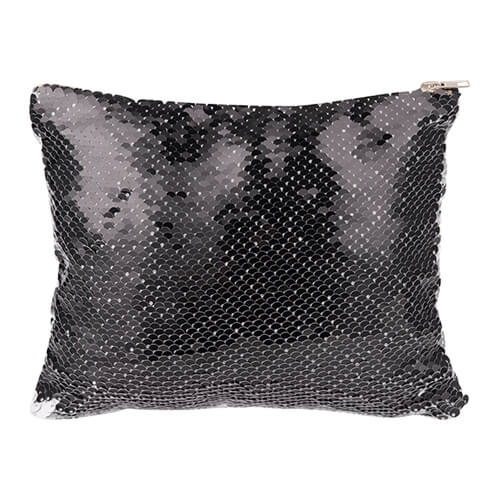 Kosmetická taška 20,5 x 16 cm s černými a bílými flitry pro sublimaci