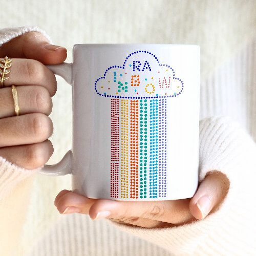 Zirkoniová deska pro termotransfer - malá duha