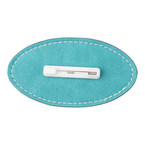 Oválný kožený odznak 8,2 x 4,4 cm pro sublimaci - zelený
