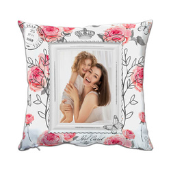 Dvoubarevný povlak na polštář z mikrovlákna 38 x 38 cm pro sublimaci - pohlednice