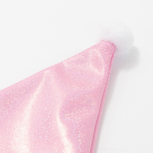 Čepice z brokátu svatého Patrika. Santa Claus pro sublimaci - růžový