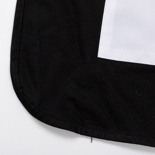 Černá zástěra s kapsou pro dospělé na sublimaci