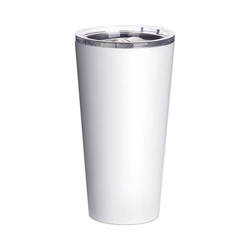 Hrnek z nerezové oceli o objemu 480 ml pro sublimaci - bílý s uzavíratelným otvorem na pití