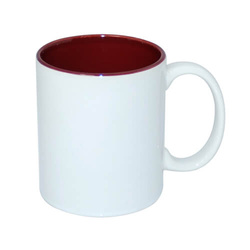 Hrnek 330 ml s vínovým vnitřkem (JS Coating pro sublimaci)